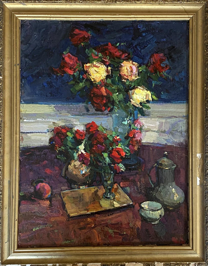 Oil painting Night still life Ryman Evgeny Nikolaevich