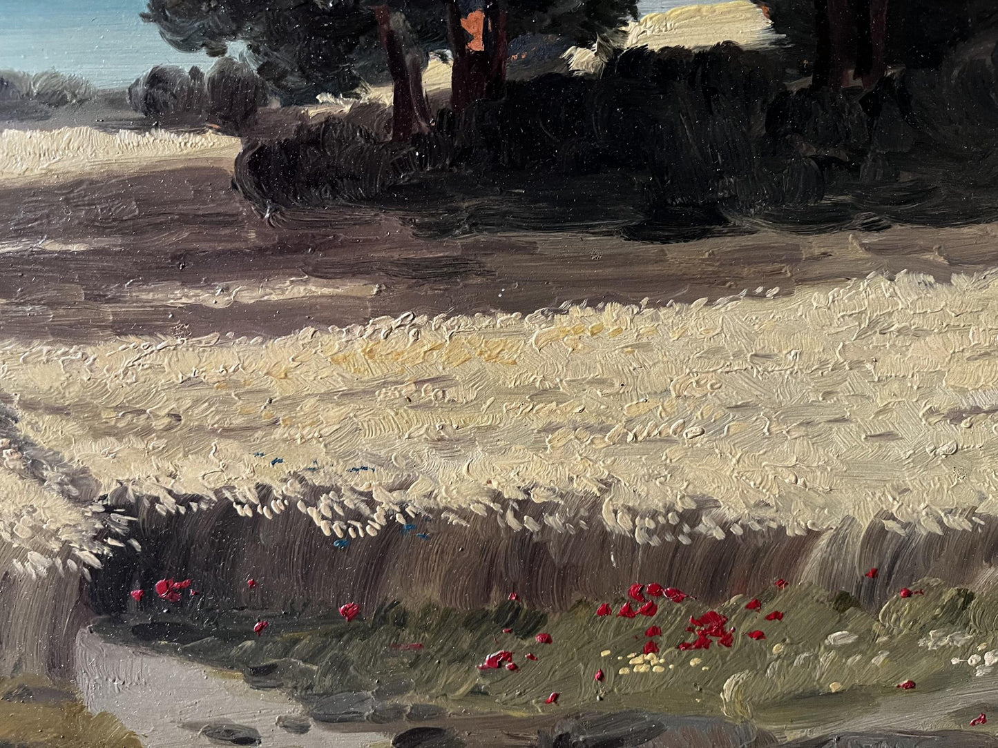 Oil painting Wheat field European artist
