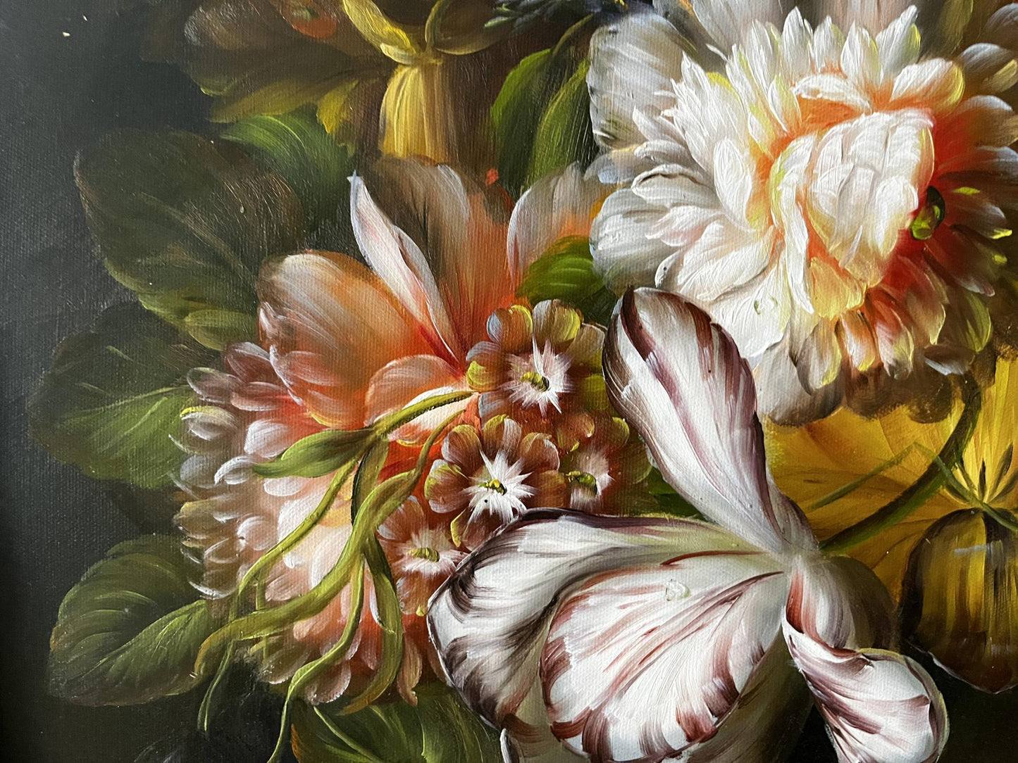 Oil painting Beautiful flowers European artist