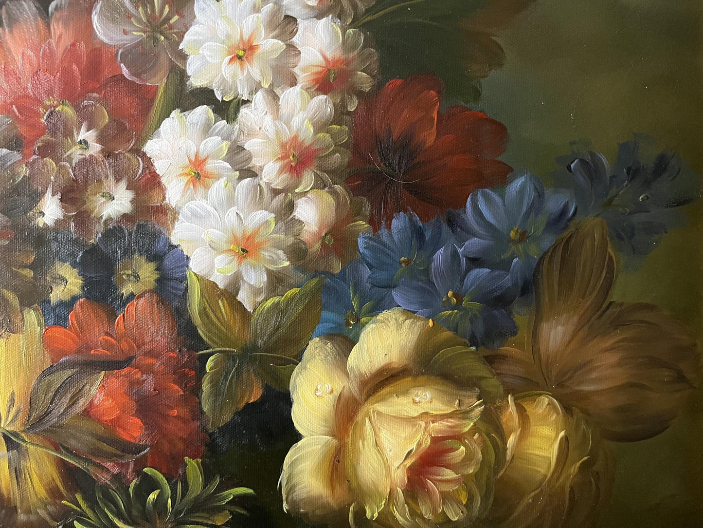 Oil painting Beautiful flowers European artist