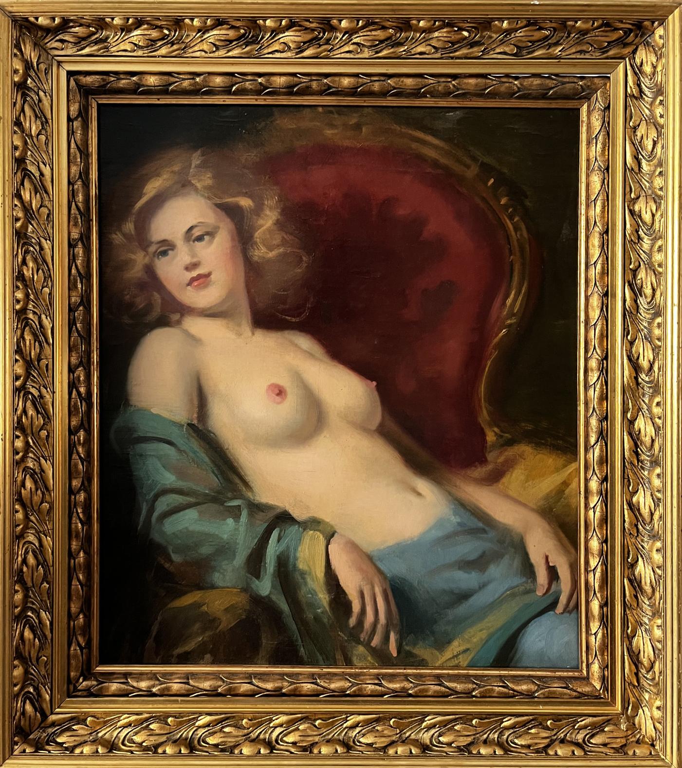 Oil painting Graceful naked girl European artist