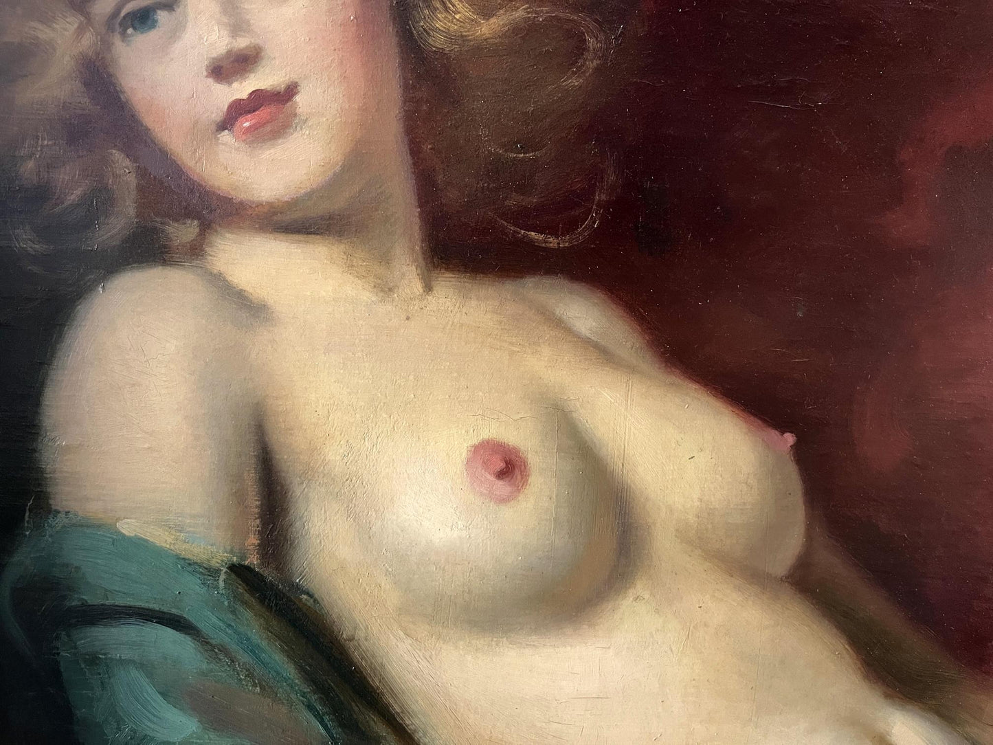 Oil painting Graceful naked girl European artist