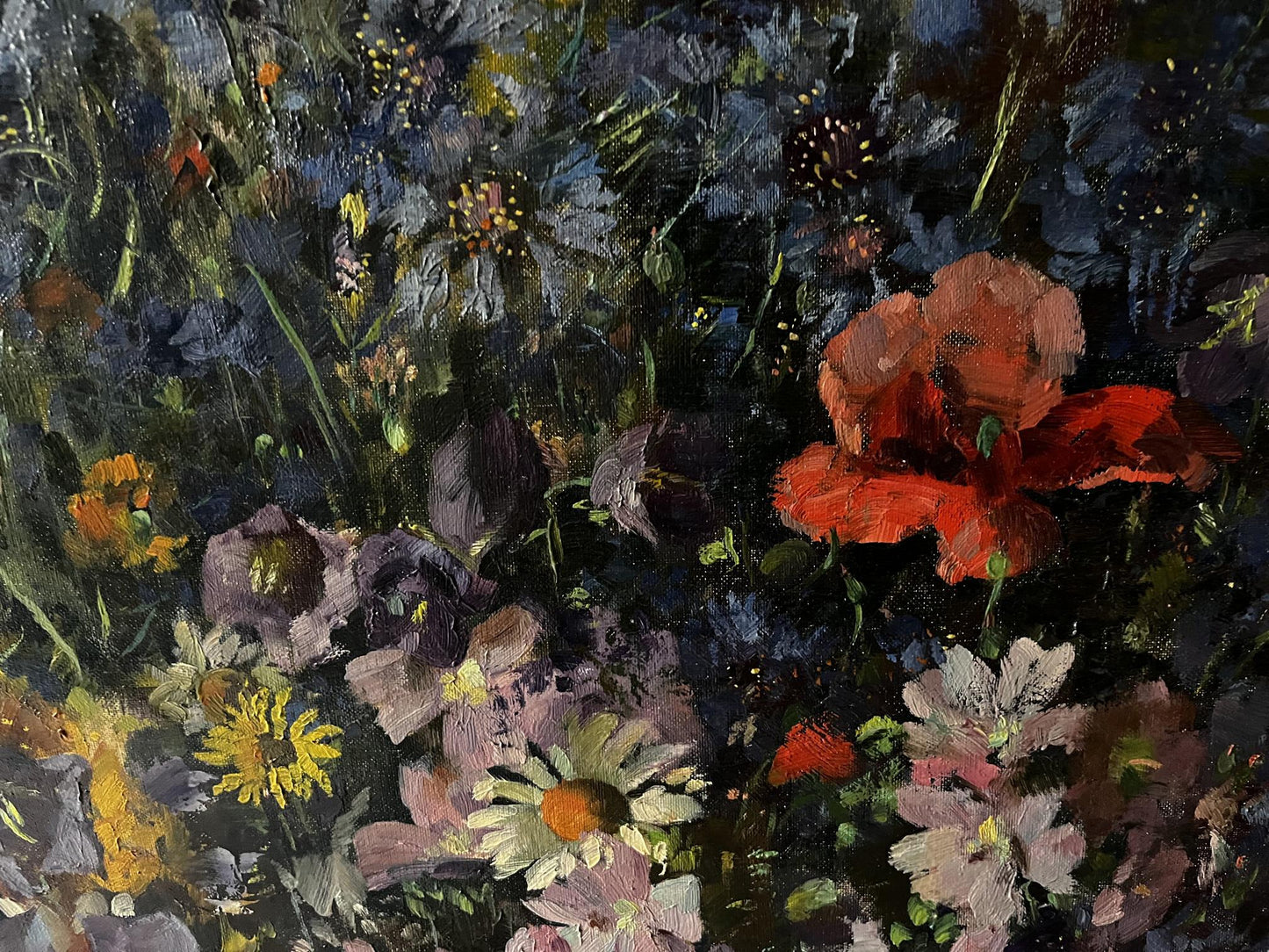 Oil painting Summer flowers Hermann Fricke