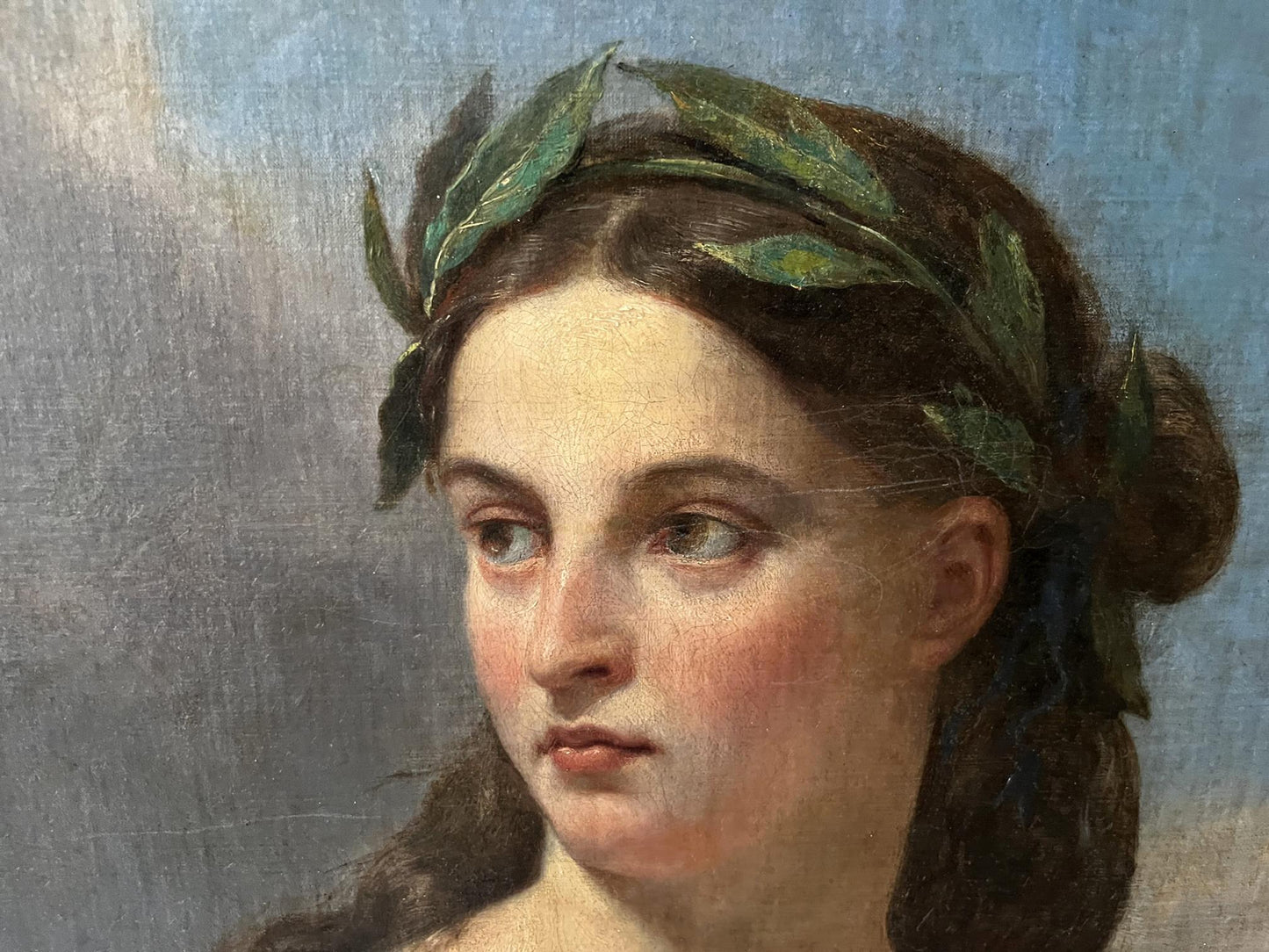 Oil painting Muse of poetry European artist
