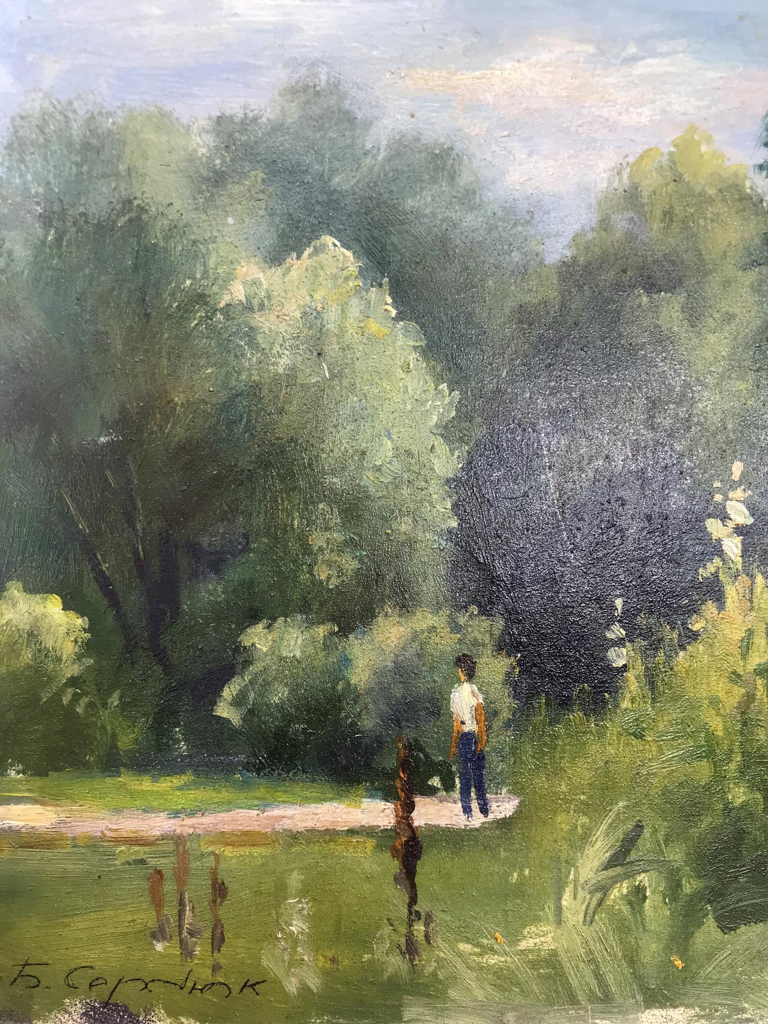 Boris Serdyuk's oil painting capturing a "Walk"