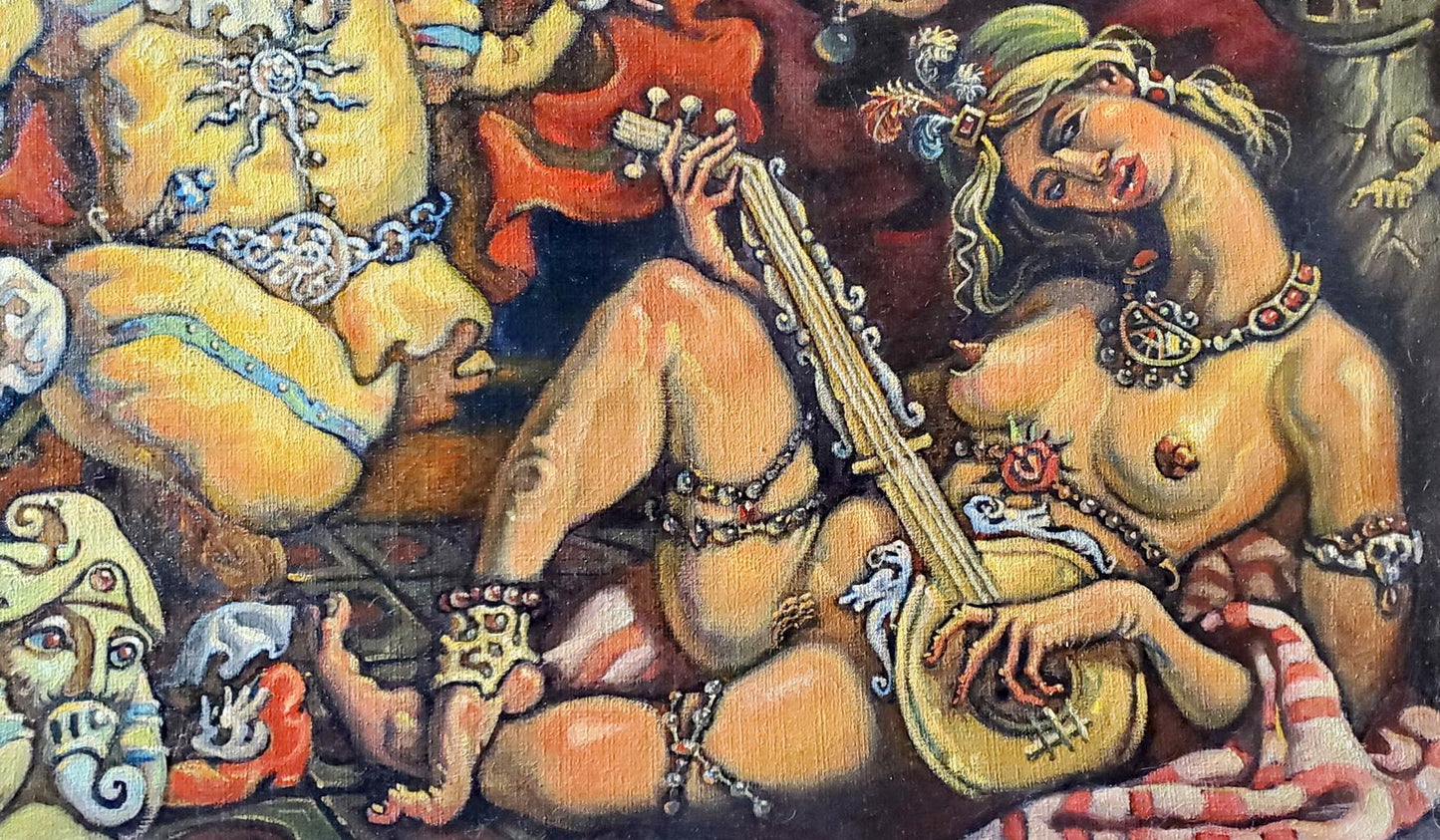 Oil painting Bacchanalia Daniil Litvinov