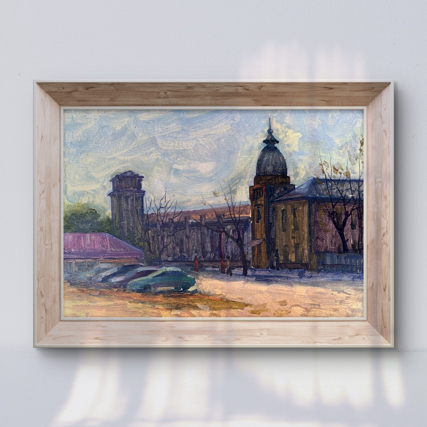 Oil painting City center Peter Dobrev