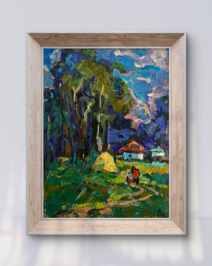 Oil painting House near the forest Oleksiy Ivanyuk