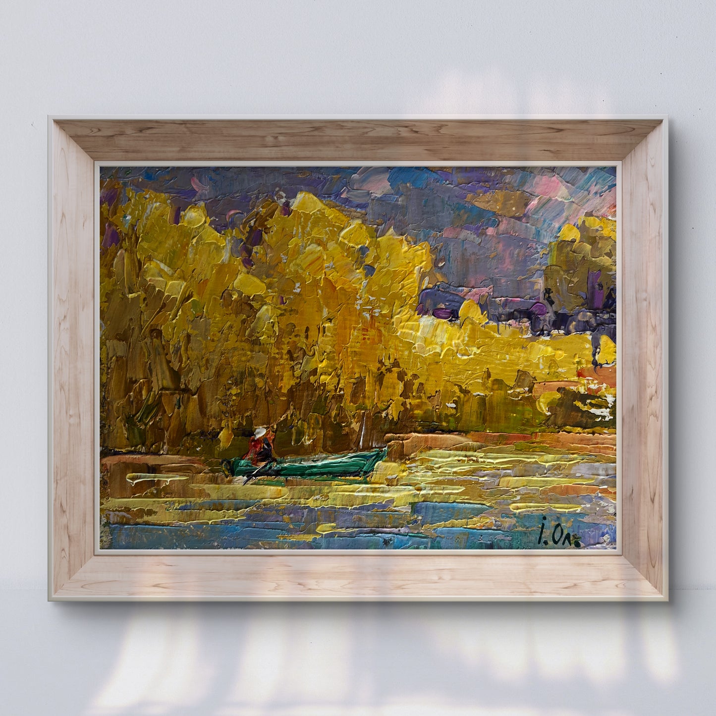 Oil painting On the autumn lake Oleksiy Ivanyuk