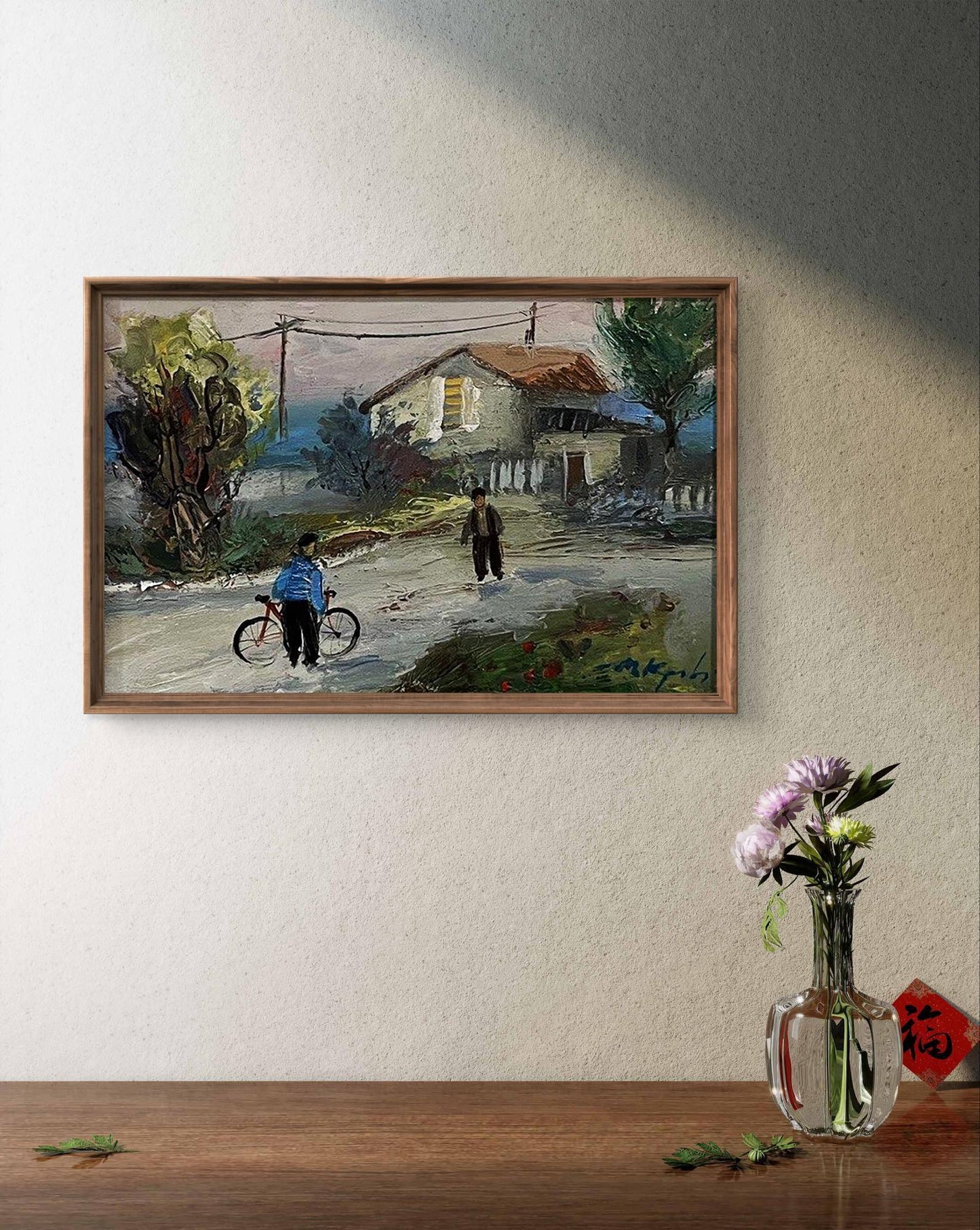 Oil painting By bike Dmytro Kravtsov