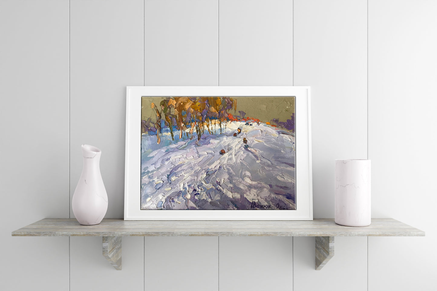 Oksana Ivanyuk's Oil Art: Snowy Hills