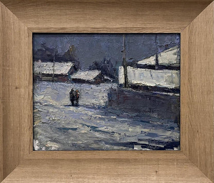 Oil painting March frosts Volodymyr Pashchenko