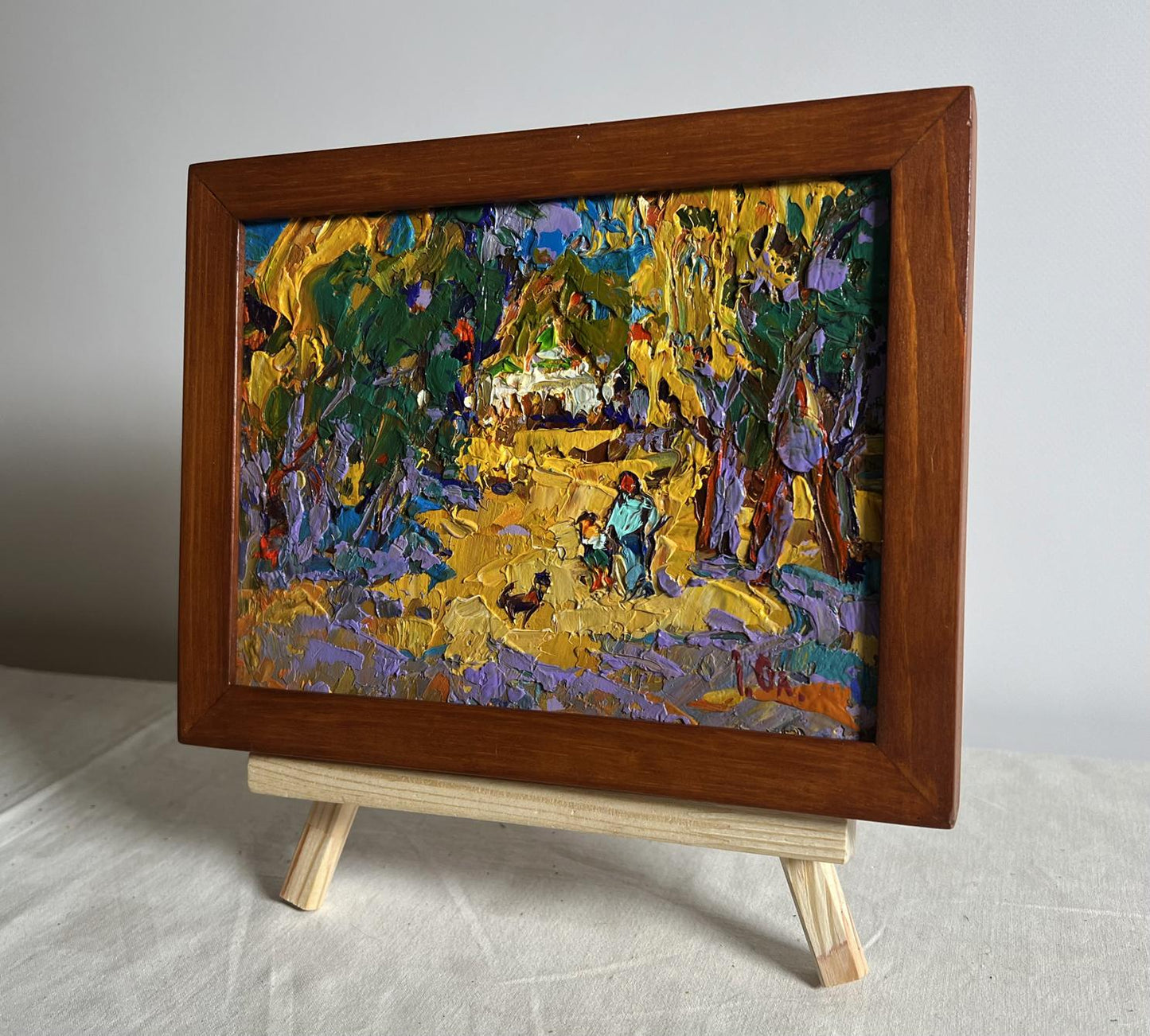 Oil painting Alley in the autumn park Oleksiy Ivanyuk