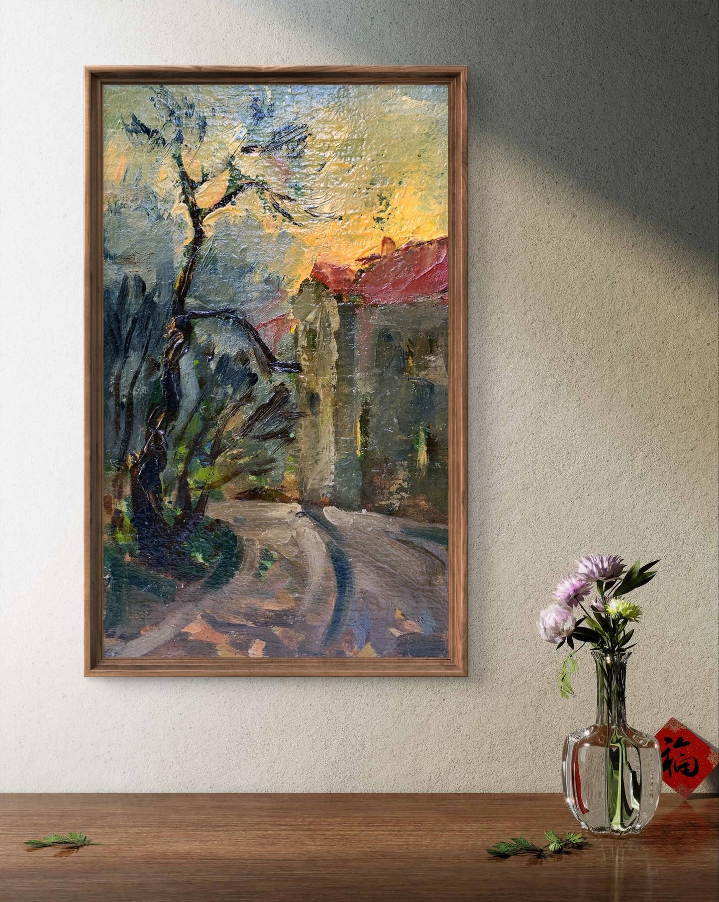 Oil painting City streets Mykhailo Burdylo