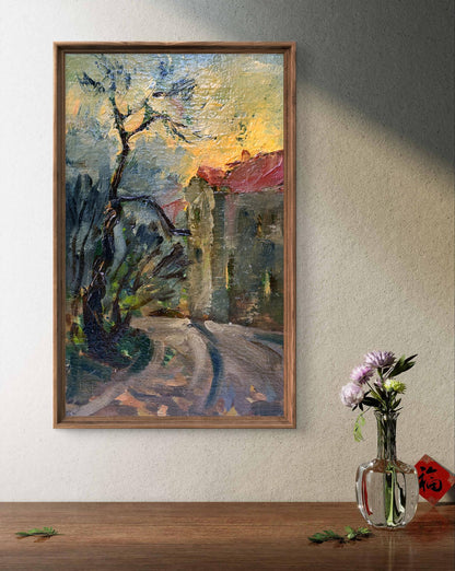 Oil painting City streets Mykhailo Burdylo