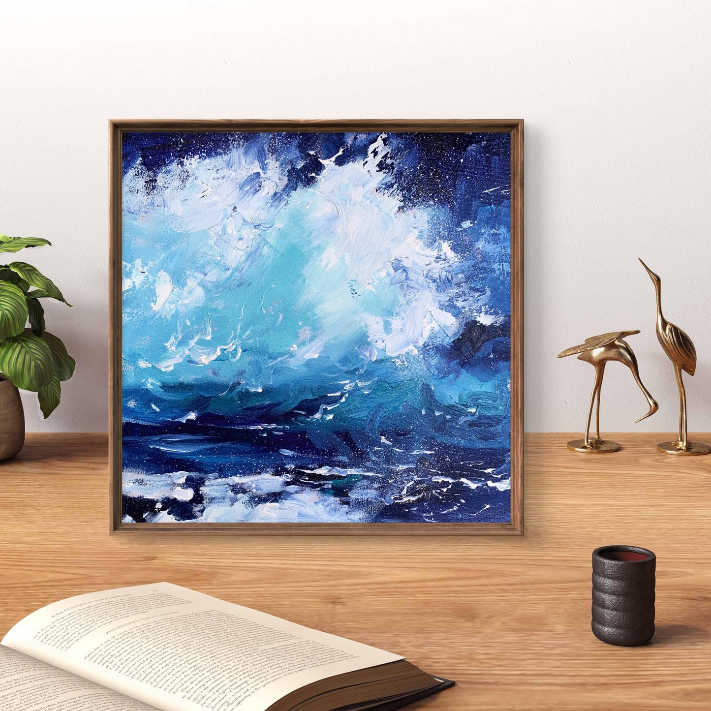 Oil painting Sea wavy breeze Unknown artist