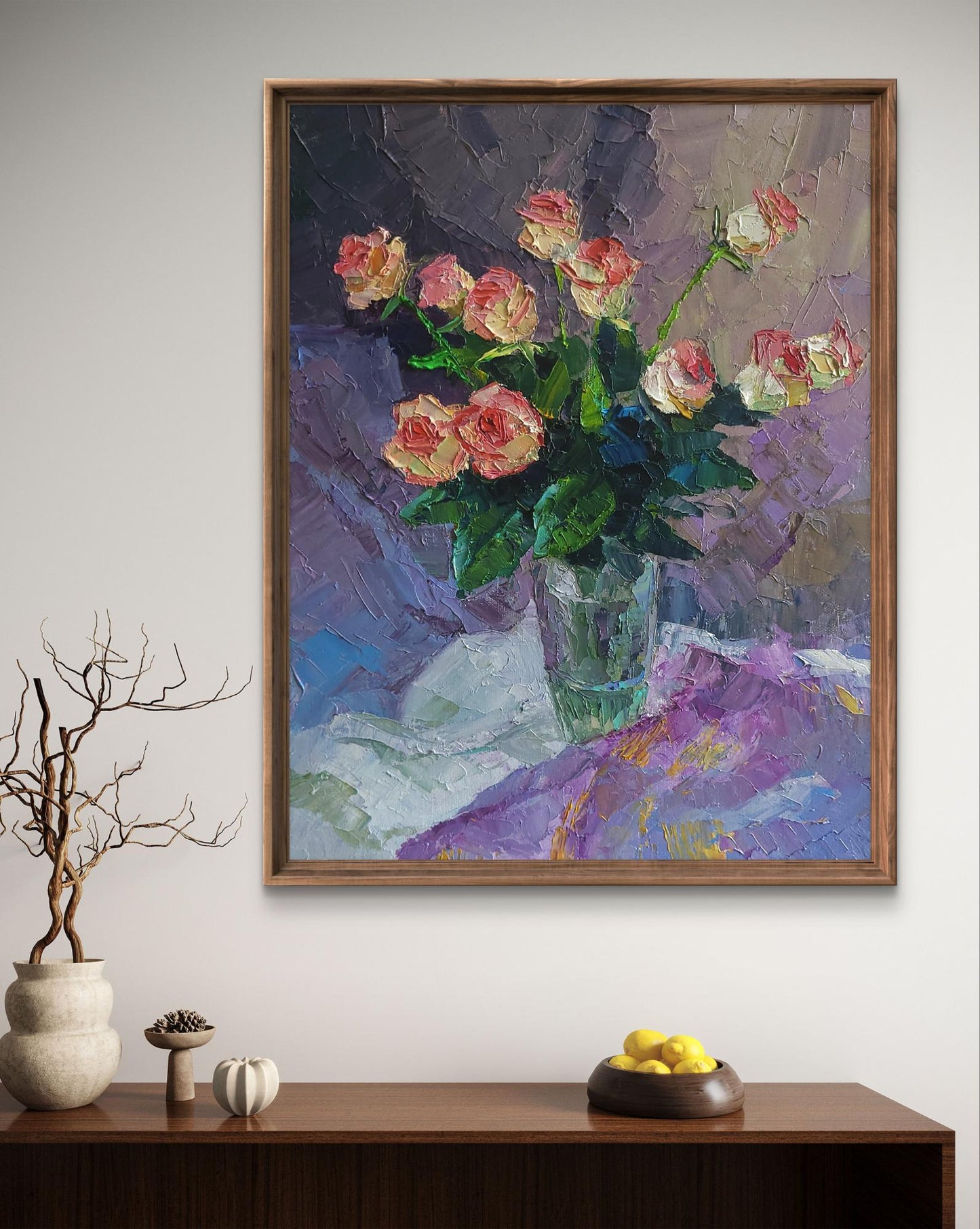 Oil painting Roses in crystal Boris Serdyuk