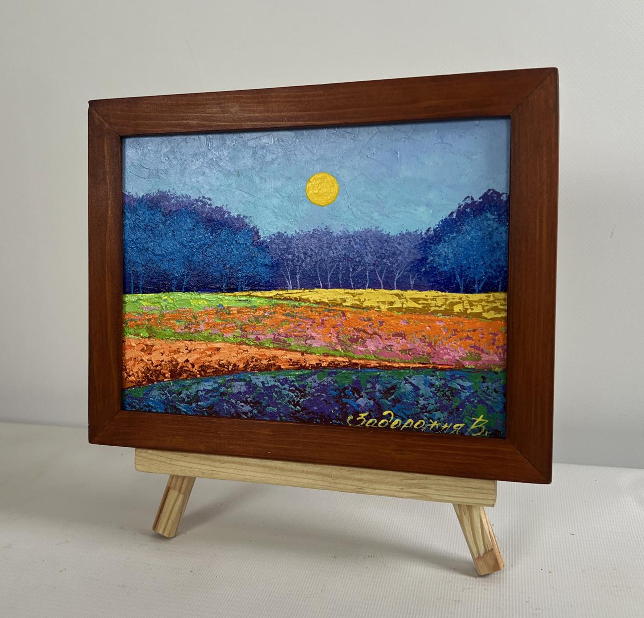 Oil painting Warm wind over the meadows V. Zadorozhnya