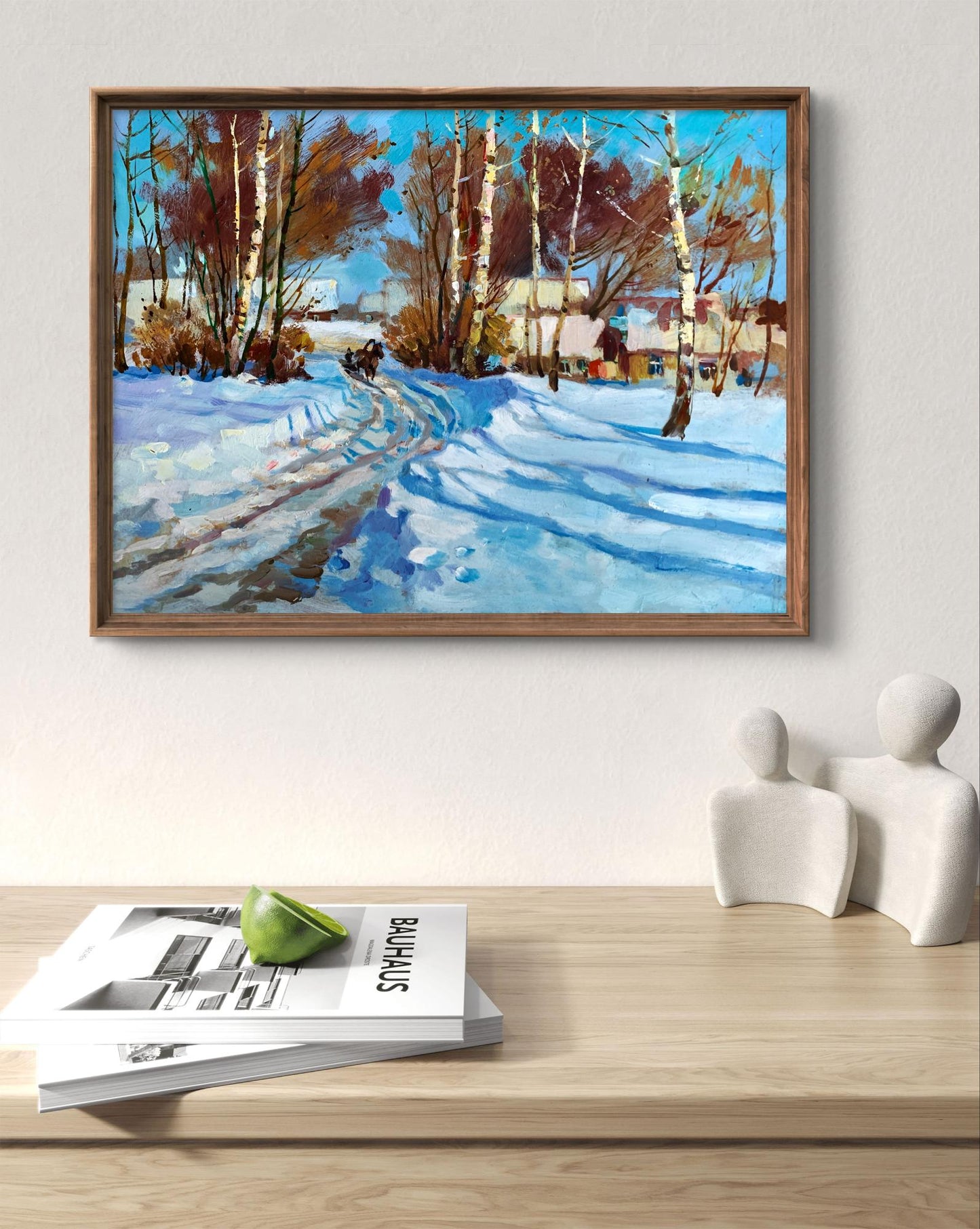 OIl painting Sunny winter day Yuriy Suprunchuk