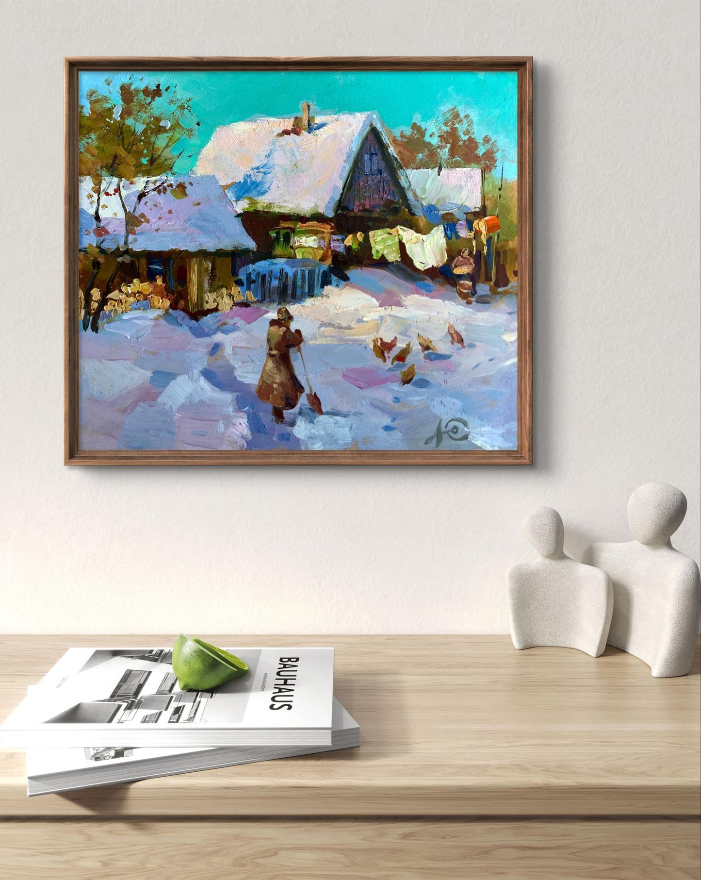 OIl painting Covered with snow Yuriy Suprunchuk