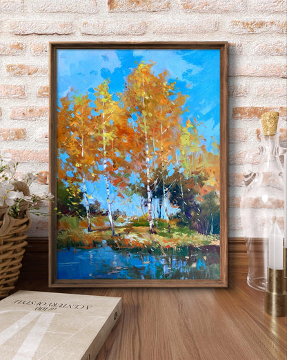 OIl painting Orange forest Yuriy Suprunchuk