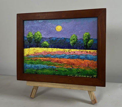 Oil painting Sounds of birds over the summer expanse V. Zadorozhnya