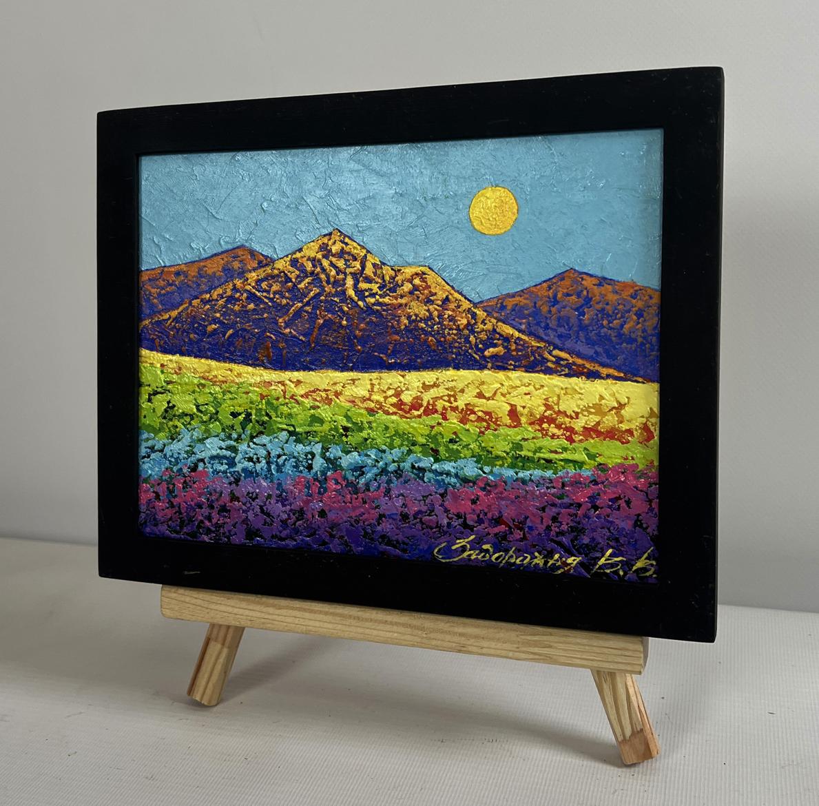 Oil painting Mighty mountains in the fields V. Zadorozhnya