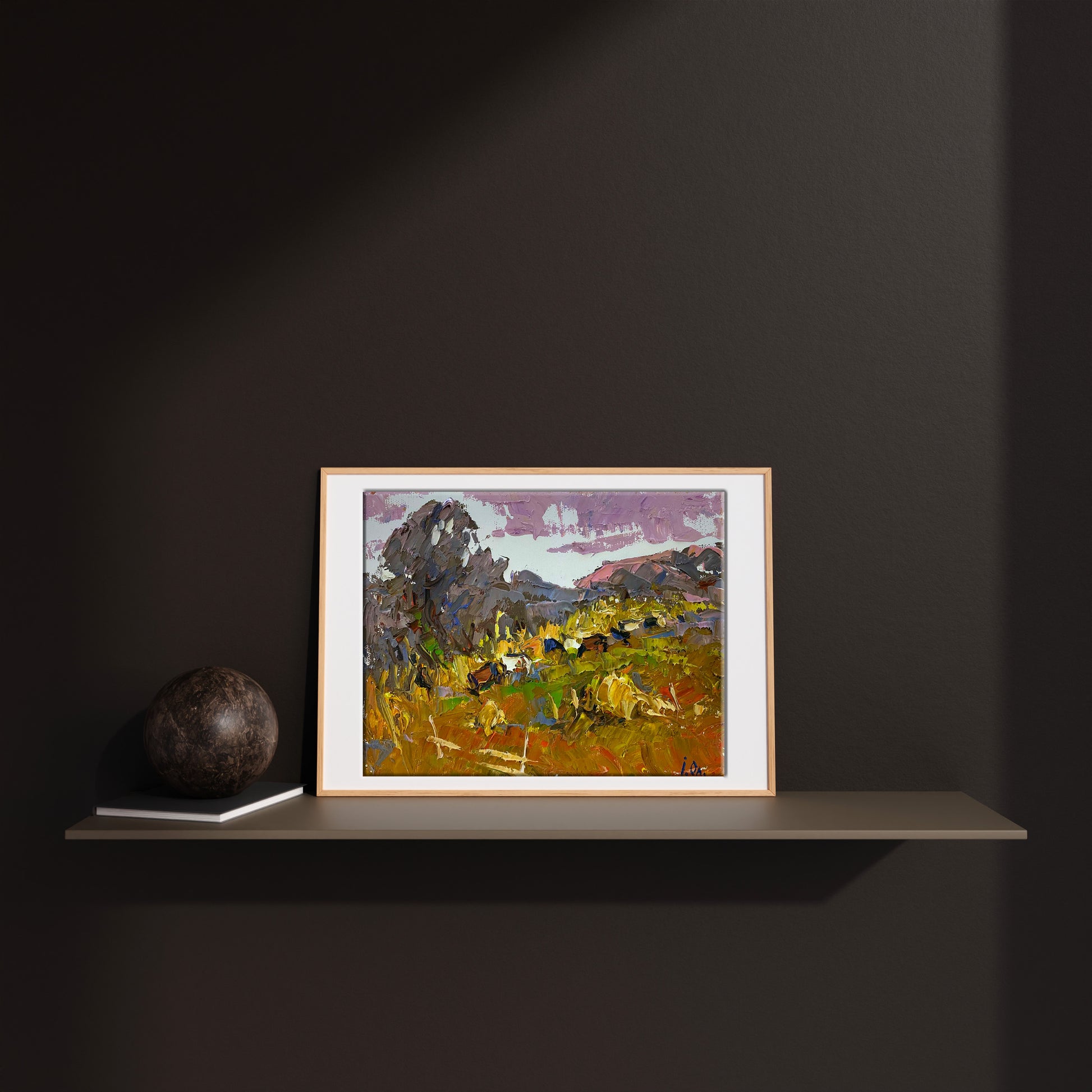 Alex Ivanyuk's oil painting depicts autumn slopes.