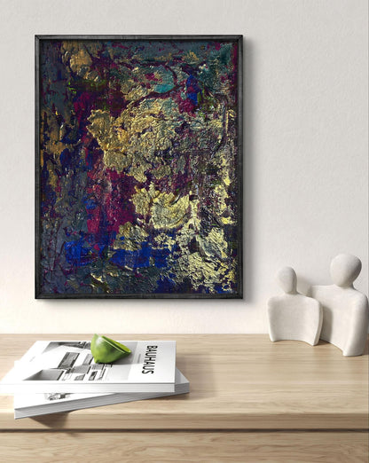 Acrylic painting Golden lilac Olga Melezhik