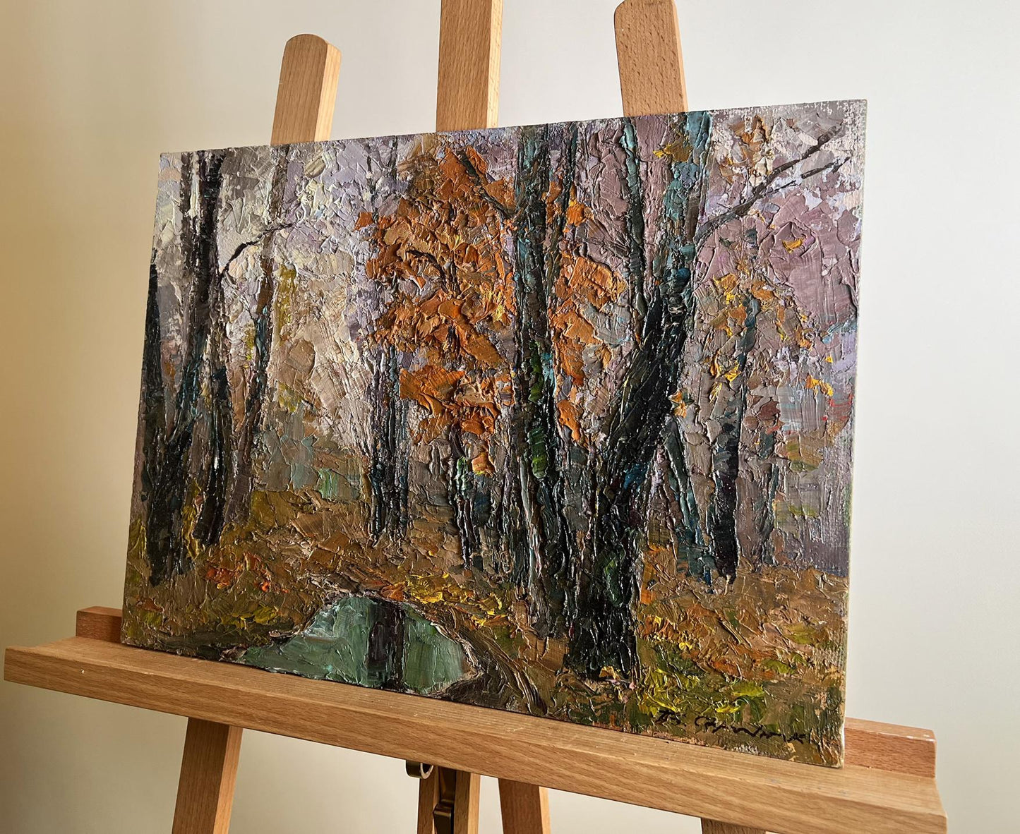 Oil painting Cloudy autumn day Boris Serdyuk