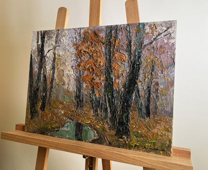 Oil painting Cloudy autumn day Boris Serdyuk