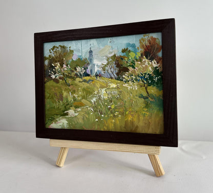 Oil painting The road to the church Yuriy Suprunchuk