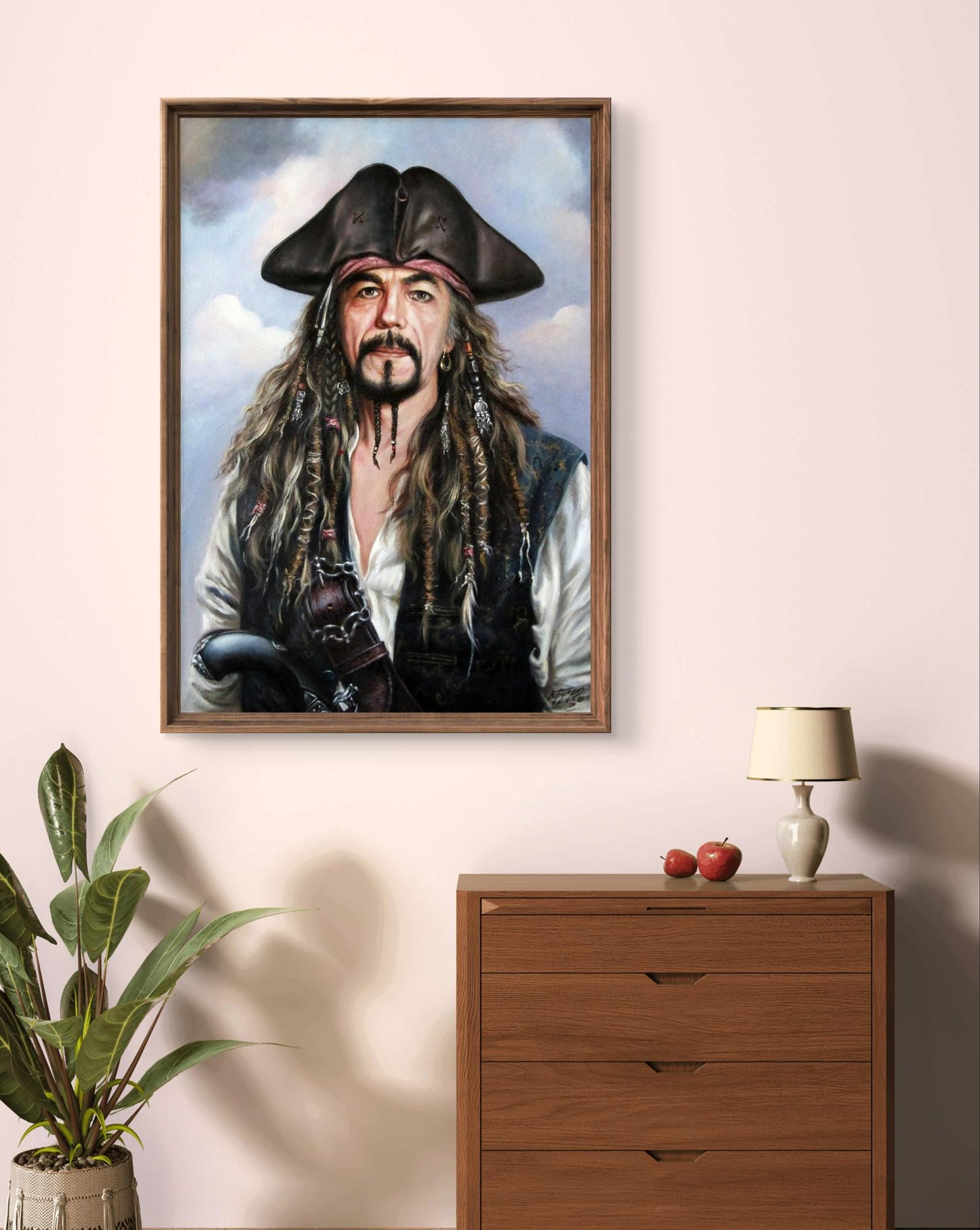 Oil painting Self-portrait as Jack Sparrow Valeriy Bulat