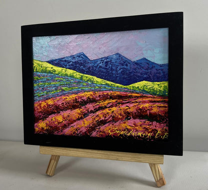 Oil painting Evening is approaching in the mountains V. Zadorozhnya