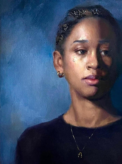 Oil painting Portrait of a girl Ruby Annam Butt