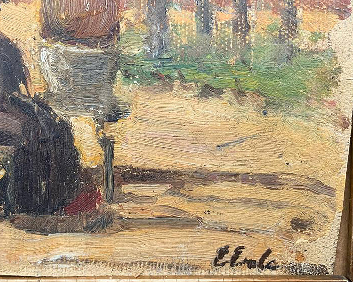 Oil painting Rest in the park Erno Erb