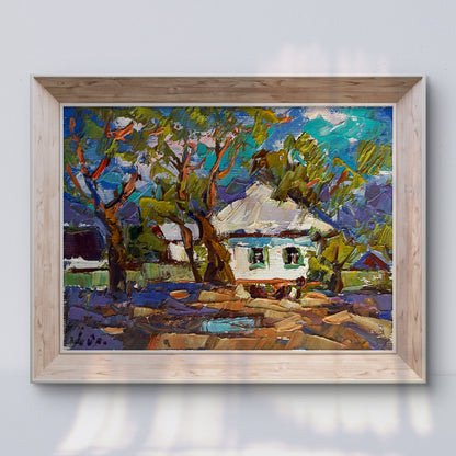 Oil painting Spring days in the village Oleksiy Ivanyuk