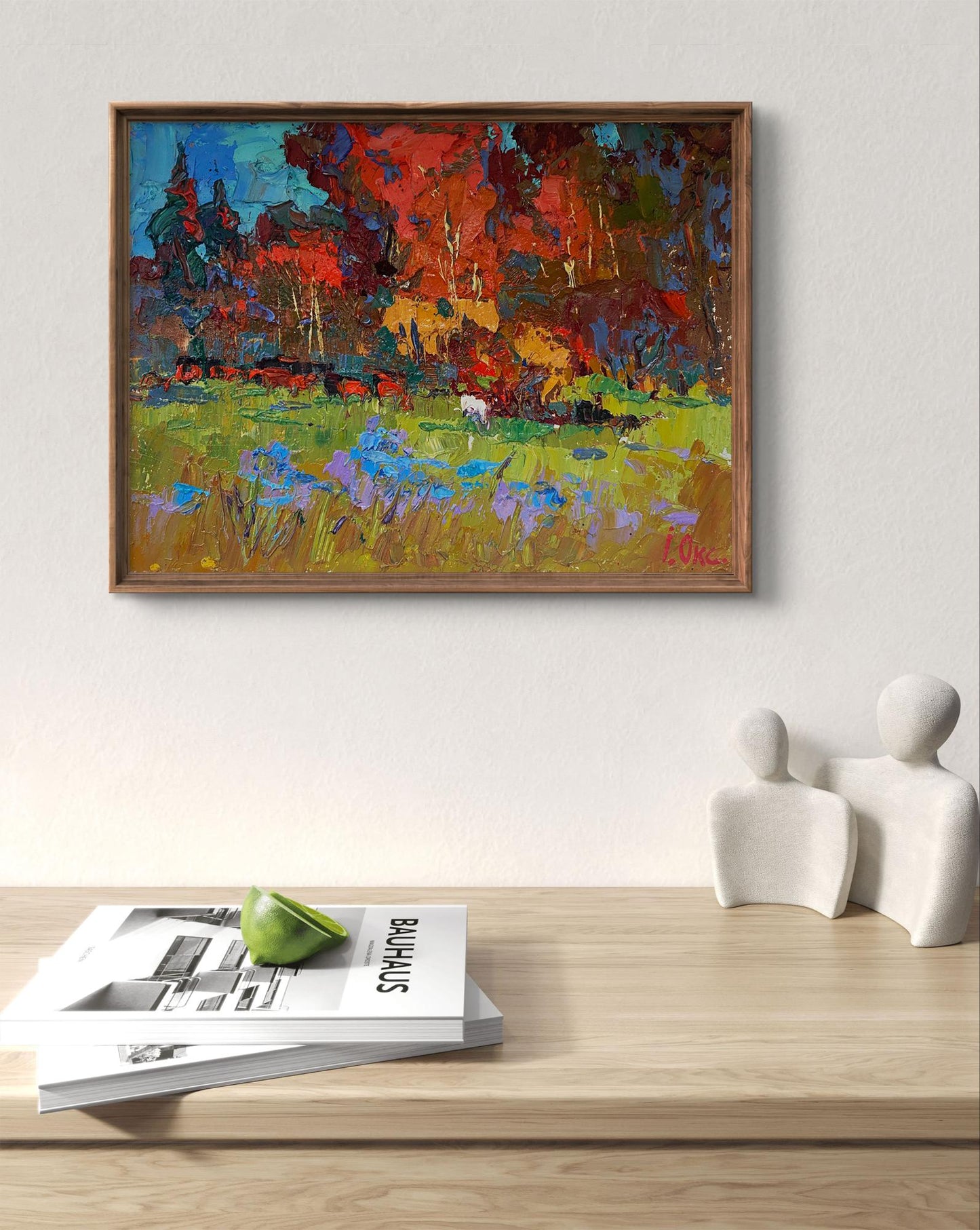 Oil painting Autumn has started Oksana Ivanyuk