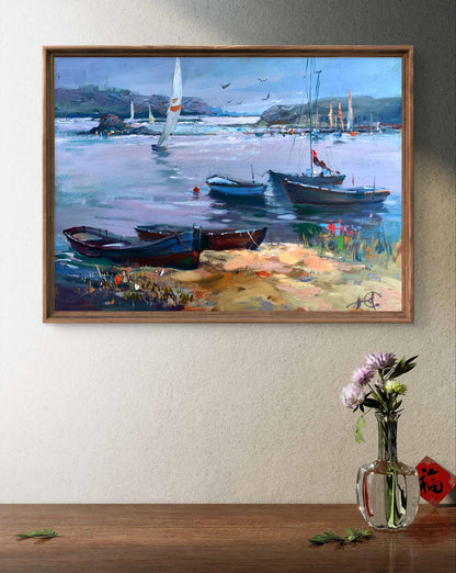 OIl painting Sailing club Yuriy Suprunchuk