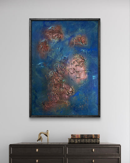 Acrylic painting Leaves in water Olga Melezhik