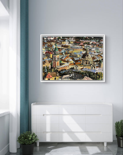 Oil painting Panorama of the ancient city Gorishniy N.A.