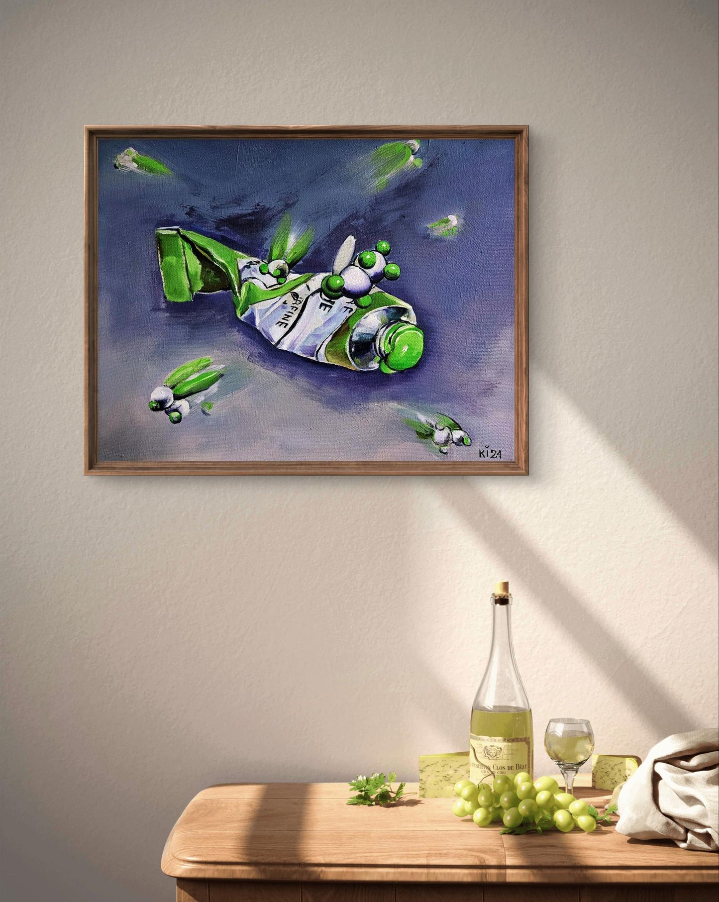 Oil painting The green idea is ending Igor Konovalov