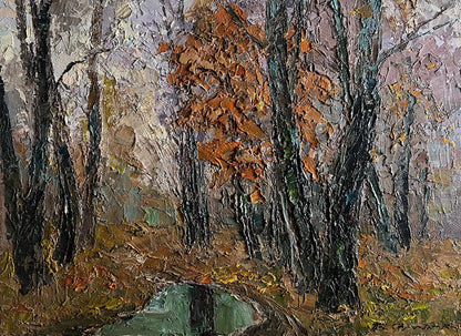 Oil painting Cloudy autumn day Boris Serdyuk