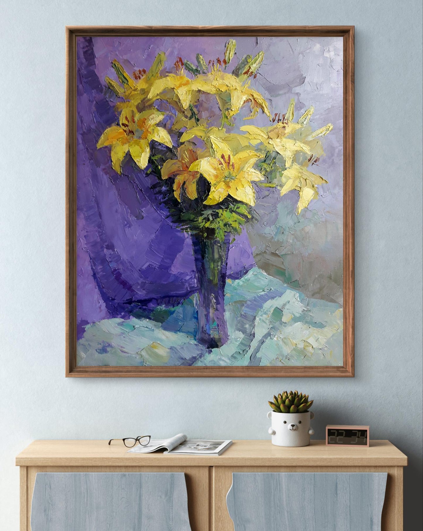 Oil painting Yellow lilies Boris Serdyuk