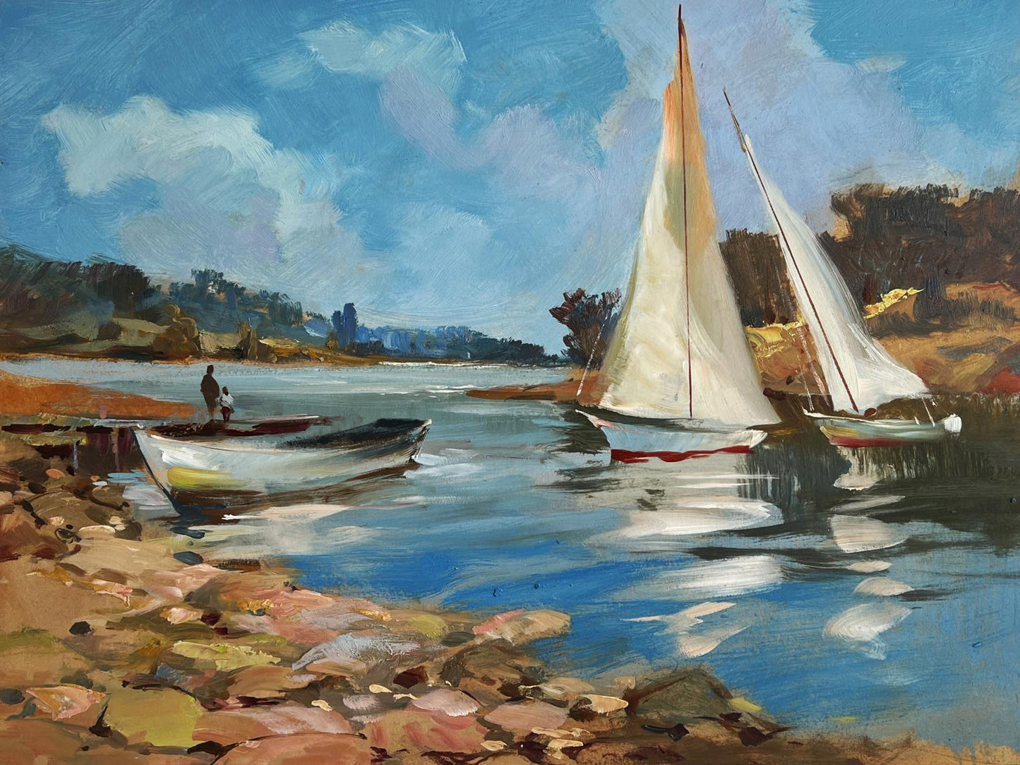 Oil painting Sailing on a yacht Yuriy Suprunchuk