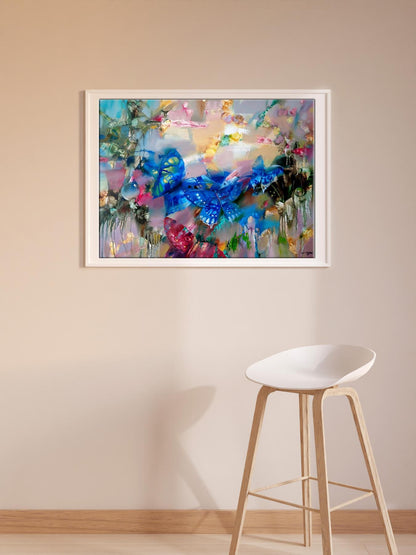 Abstract oil painting Butterflies