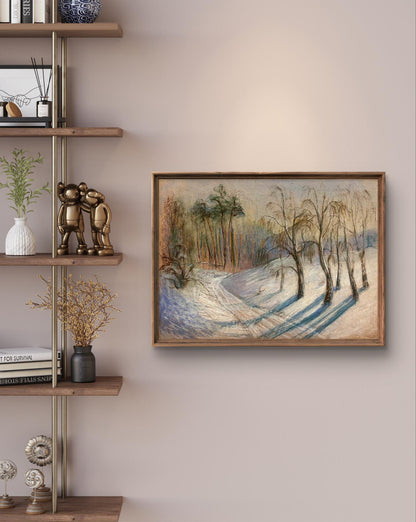 Pastel painting Large snowdrifts Vira Karachakova