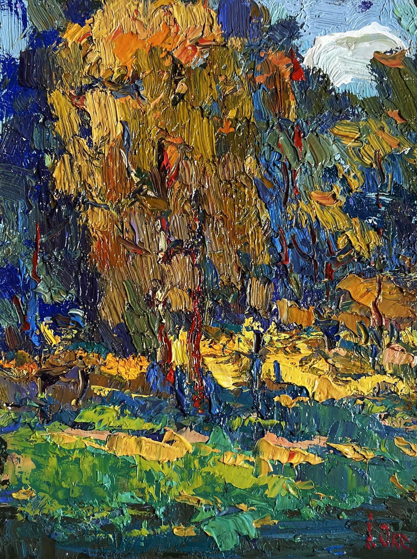 Oil painting Sunbeams on the meadows Oksana Ivanyuk