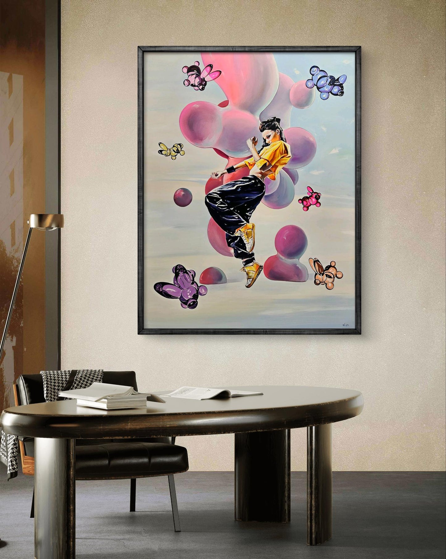 Oil painting Tiktok girl dancing Igor Konovalov