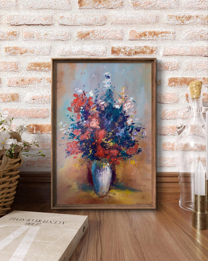 Oil painting Spring flowers Unknown artist